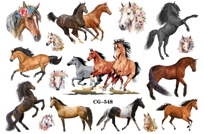 UNITEDSTA Horses Temporary Tattoos for Kids Birthday Party Supplies Favor 125 Pcs Stickers Super Cute Gifts Kentucky Rose Decorations Girls Boys Cowgirl Classroom School Prizes Themed